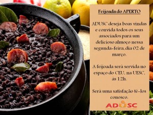 ADUSC convida associados para a Feijoada do APERTO